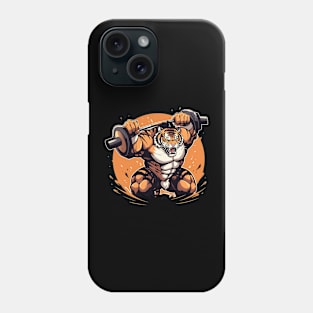 tiger lifting weight Phone Case