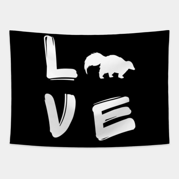 Love Skunk Silhouette Skunk Owner Valentine S Day Love Tapisserie Teepublic De