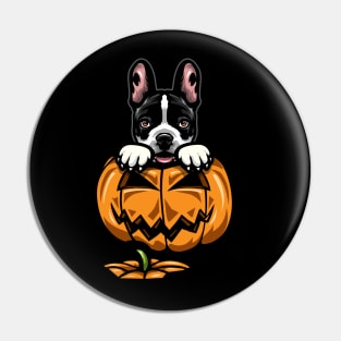 Halloween French Bulldog Pumpkin Pin