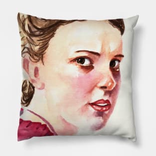 Enola Watercolor FanArt painting Pillow