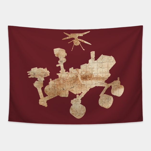 Perseverance  Mars Rover Tapestry by tsd-fashion