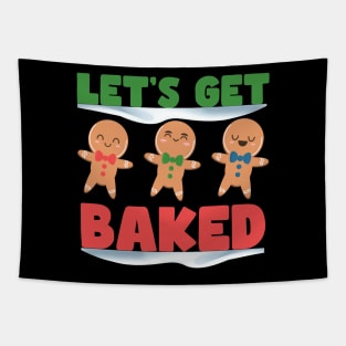 Christmas Cute Baked Ginger Cookie Tapestry