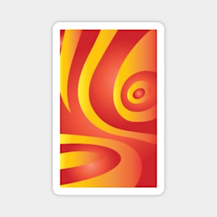 Abstract Red and Gold Magnet
