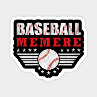 Womens Baseball Memere Ball Memere Mothers Day Magnet