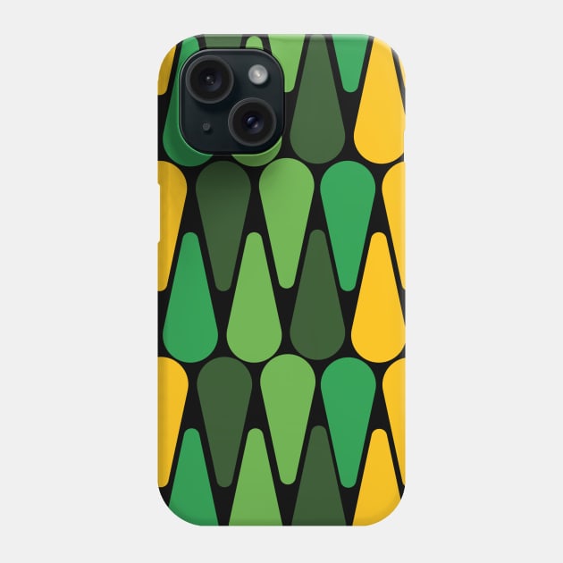 Green Patterns Phone Case by Art by Ergate