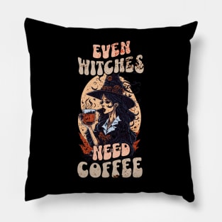 Even Witches need Coffee Pillow