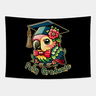 Graduation parrot Tapestry