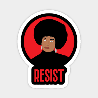 Angela Davis Cartoon Magnet