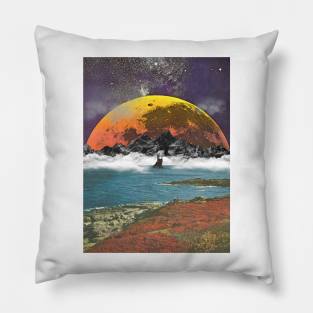 Cloud Lake - Surreal/Collage Art Pillow