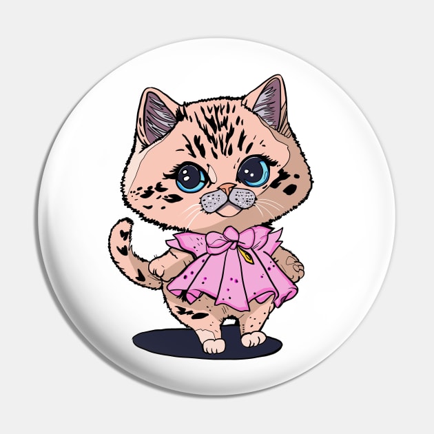 Cute kitty cat wearing a pink dress Pin by jen28