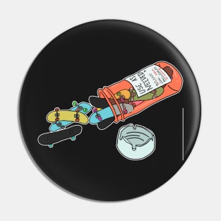 Skateboards Medicine Pill Box Skateboarding Gift Pin