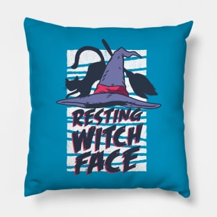 Resting Witch Face Halloween Comedy Pillow