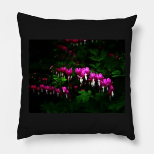 Asian Bleeding Heart Flowers Pillow