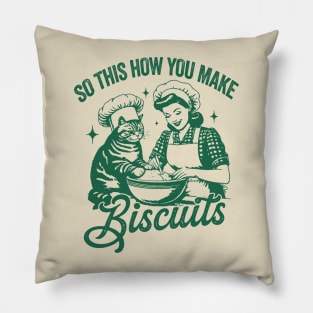 So This Is How You Make Biscuits Graphic T-Shirt, Retro Unisex Adult T Shirt, Vintage Baking T Shirt, Nostalgia Pillow