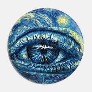 Illuminati Eye Van Gogh Style Pin