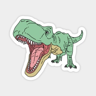 Green T rex Magnet