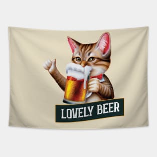 Cat that loves beer Tapestry