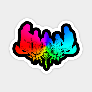 Rainbow Dethklok Logo Magnet