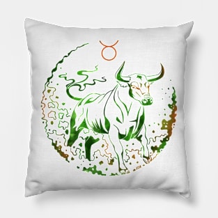 Taurus Line art Pillow