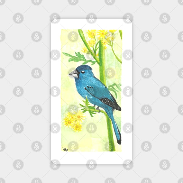 Summer indigo bunting Magnet by Créa'RiBo