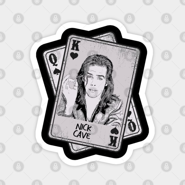 Retro Nick Cave 80s card Style Magnet by Slepet Anis