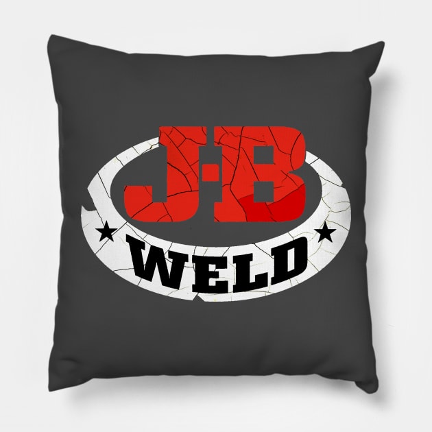 J B Weld Pillow by Midcenturydave