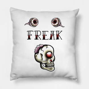 Freak - Old School Tattoo Flash Pillow