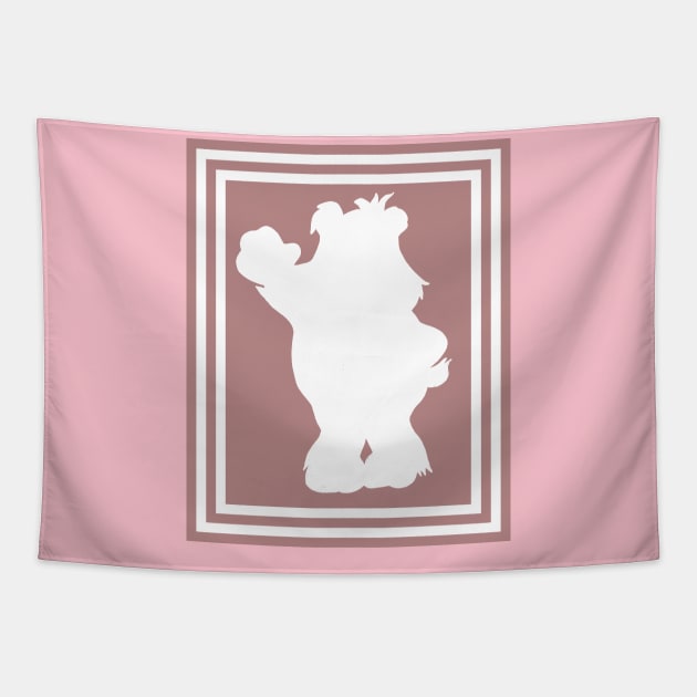 Care Bear Silhouette Varsity Stripes Tapestry by Maries Papier Bleu