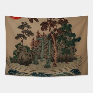 japanese art style ukiyo e painting 18th Tapestry