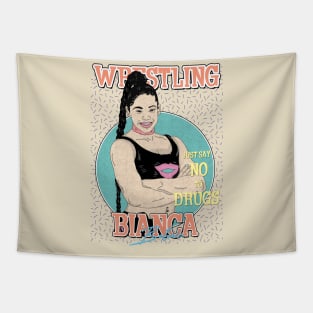 Artwork Bianca Belair Wrestling Aesthetic  // Just Say No To Drugs Tapestry