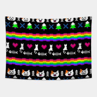 rainbow cat Tapestry