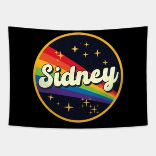 Sidney // Rainbow In Space Vintage Style Tapestry