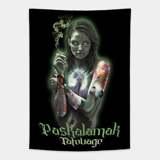 paskalamak pin up green Tapestry