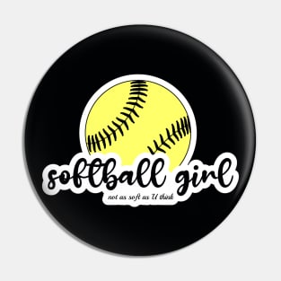 Softball Girl Pin