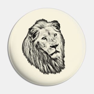 Lion portrait Pin