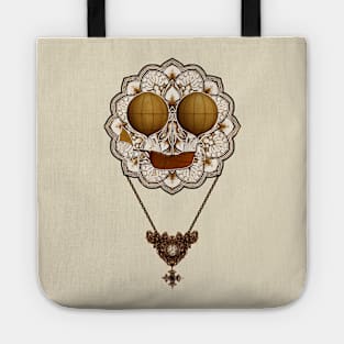 STEAMPUNK Vintage Time Travel Airship Mandala 2 Tote