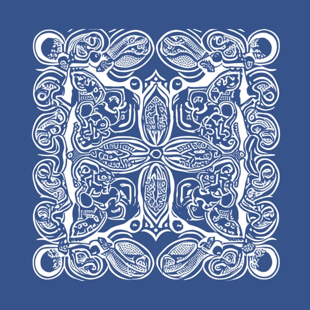 Paisley Print - Lapis Blue Aesthetic by BubbleMench