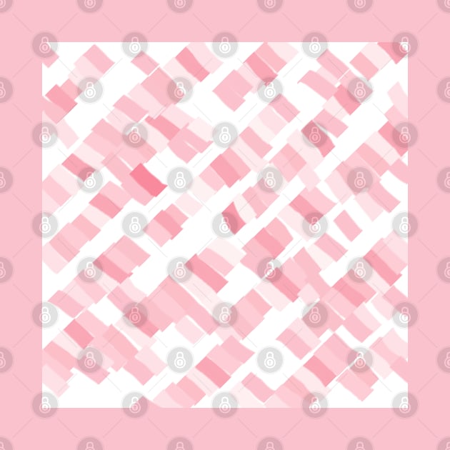 White pink cubes abstract art by jen28