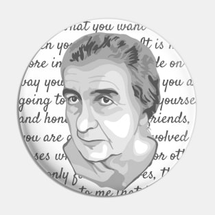 Golda Meir Portrait and Quote Pin