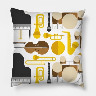 jazz instruments Pillow