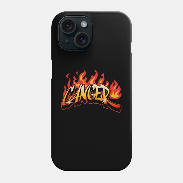 Cancer Zodiac Retro Flames Birthday Phone Case by Lavender Celeste