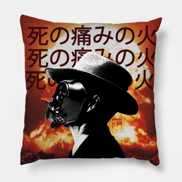 Distorted Cityscape Pillow by Rivalryco
