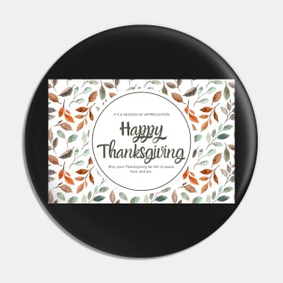 Happy Thanksgiving Card - 01 Pin