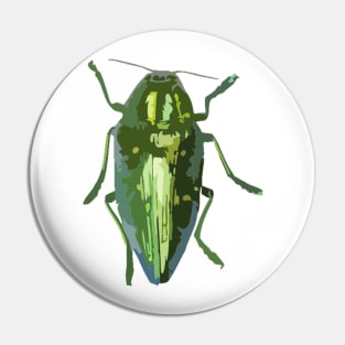 Jewel Beetle Digital Painting Pin