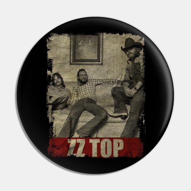 TEXTURE ART-ZZ Top - RETRO STYLE Pin by ZiziVintage