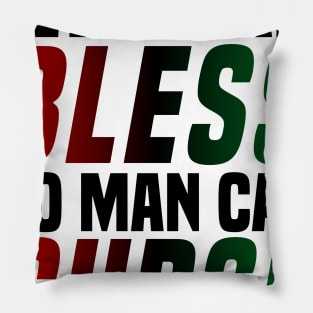 Who Jah Bless No Man Can Curse West Indian Caribbean Island Mantra Pillow