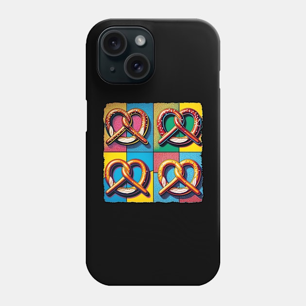 Pretzel Pop: A Twist of Artistic Flavor Phone Case by PawPopArt