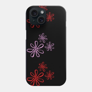 white flower vector Phone Case