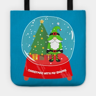 CHRISTMAS With My Gnomie Snowglobe Tote