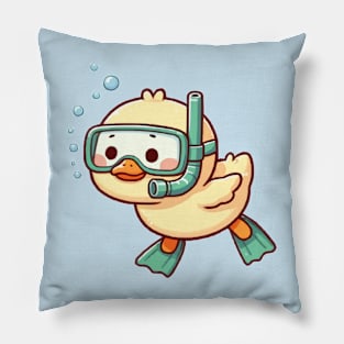 funny duck Snorkeling Pillow